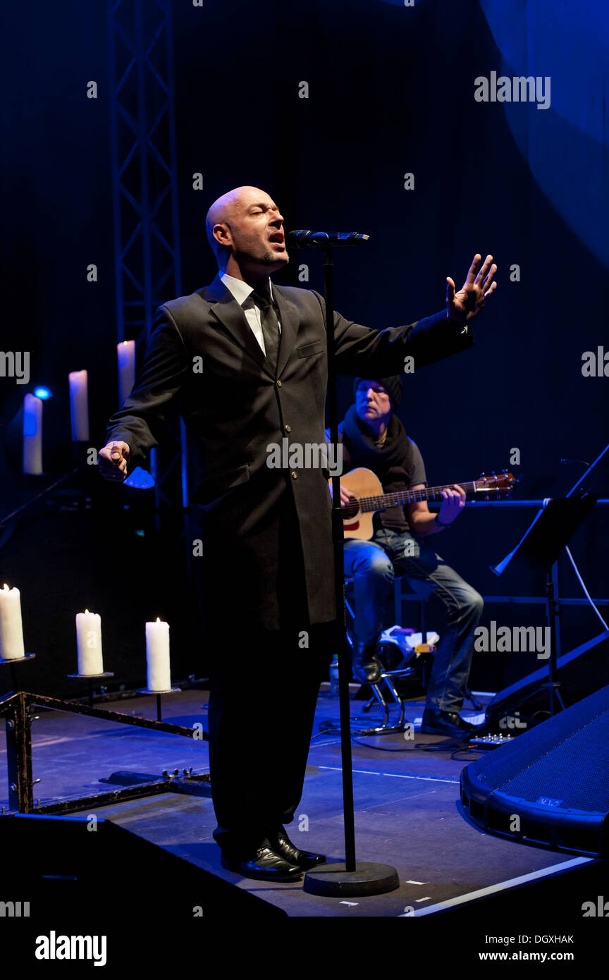'Der Graf' singer of 'Unheilig' performing live at a concert in Aschheim, Bavaria Stock Photo
