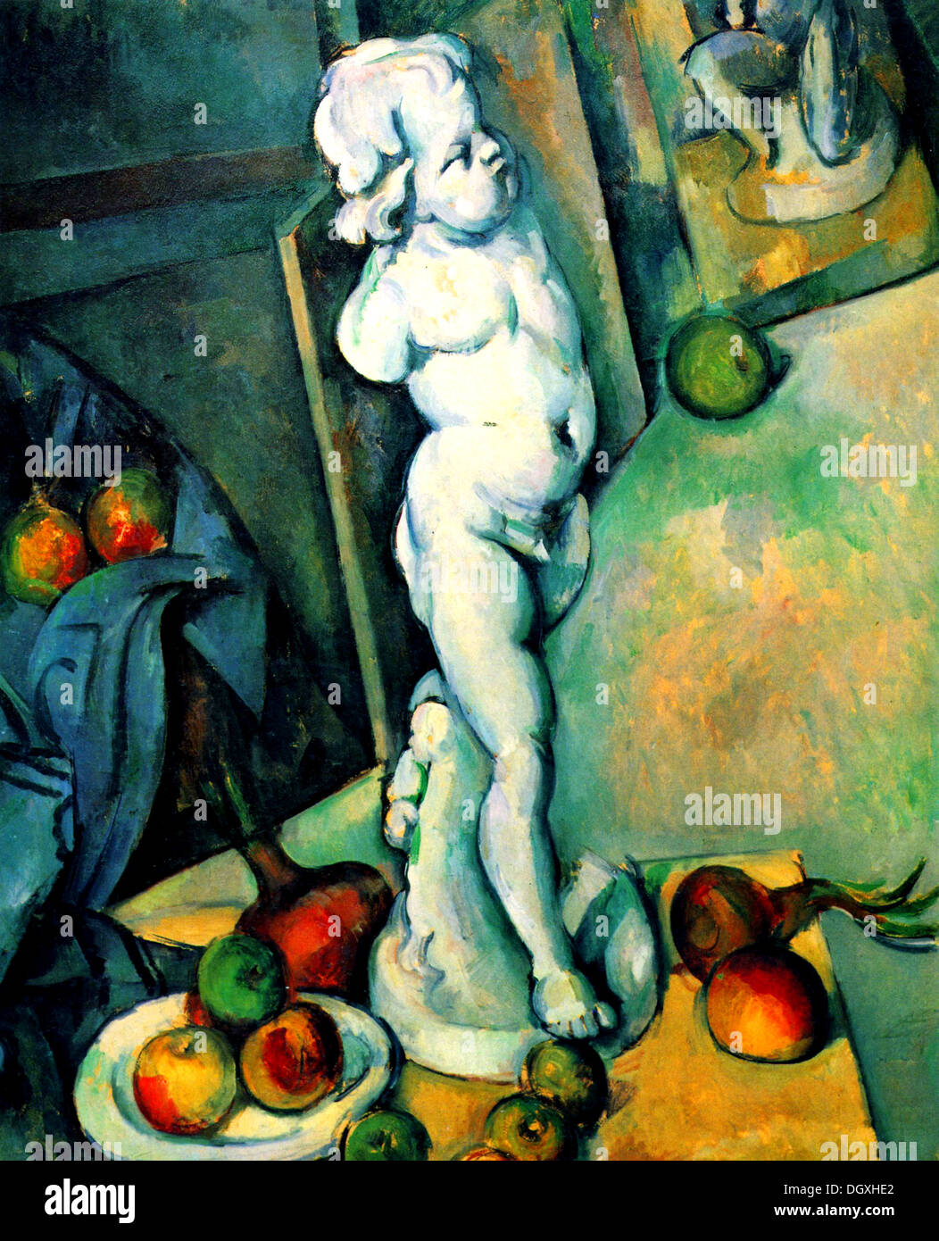 Still Life with Cherub - by Paul Cézanne, 1895 Stock Photo