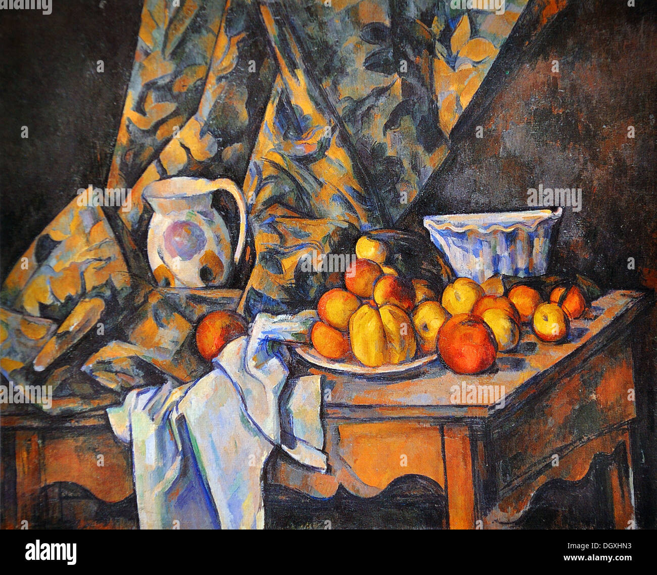 Still Life with Apples and Peaches - by Paul Cézanne, 1905 Stock Photo