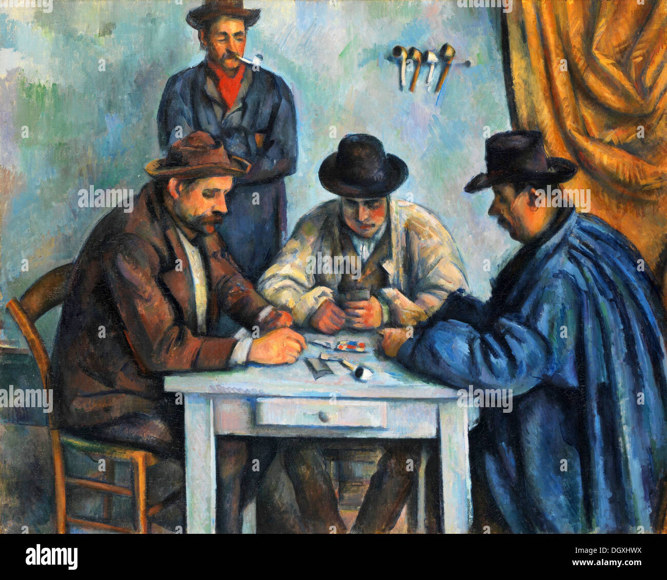 The Card Players - by Paul Cézanne, 1892 Stock Photo
