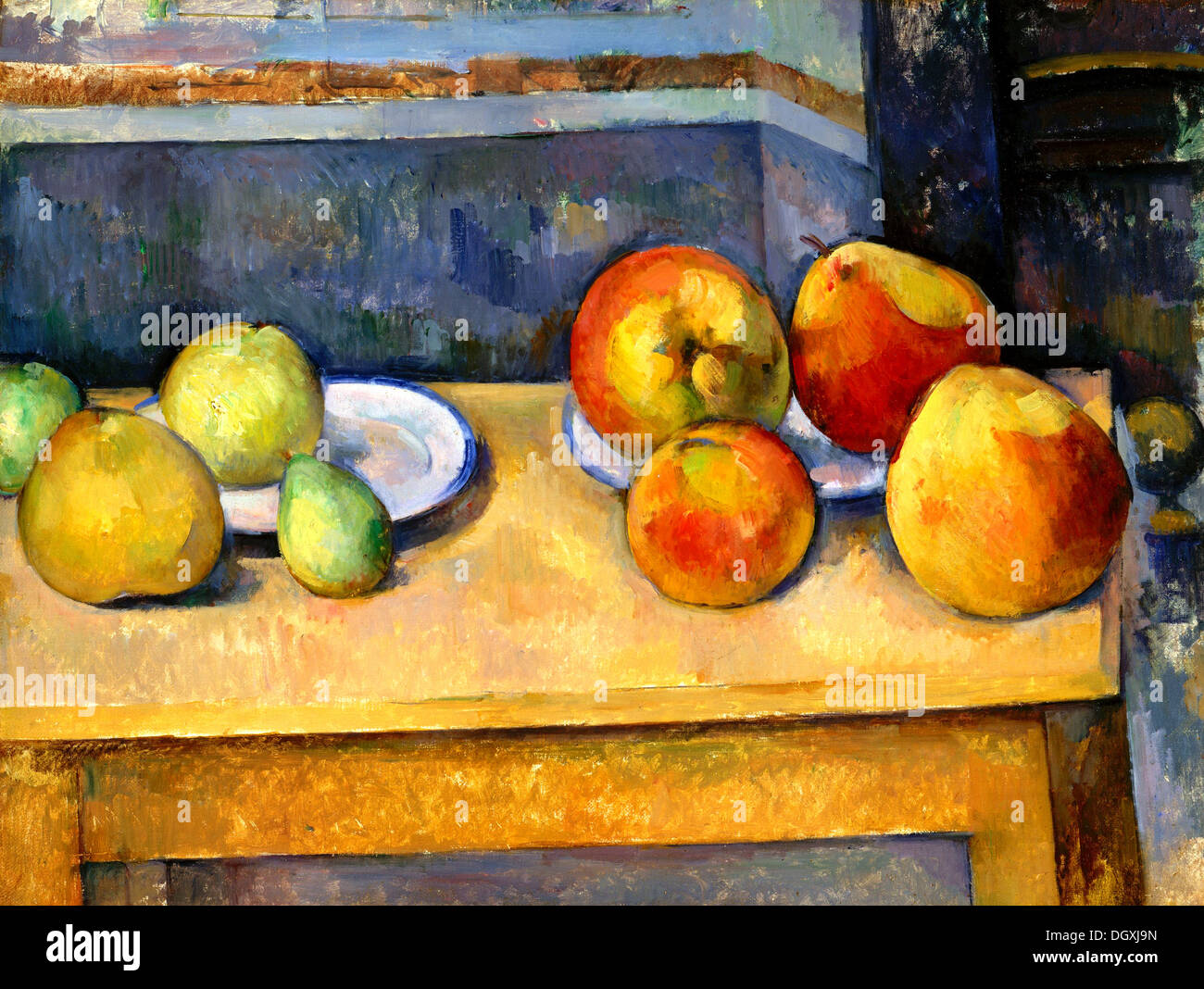 Still Life with Apples and Pears - by Paul Cézanne, 1895 Stock Photo