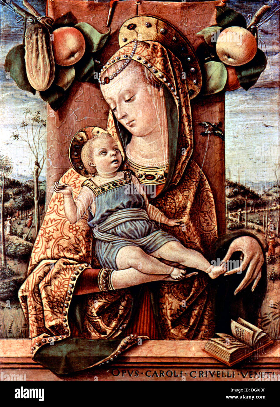 Madonna and Child - by Carlo Crivelli, 1486 Stock Photo