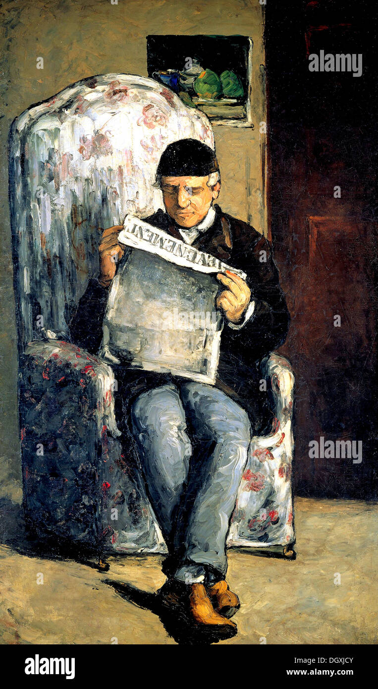 Louis-Auguste Cézanne, Artist's Father - by Paul Cézanne, 1866 Stock Photo