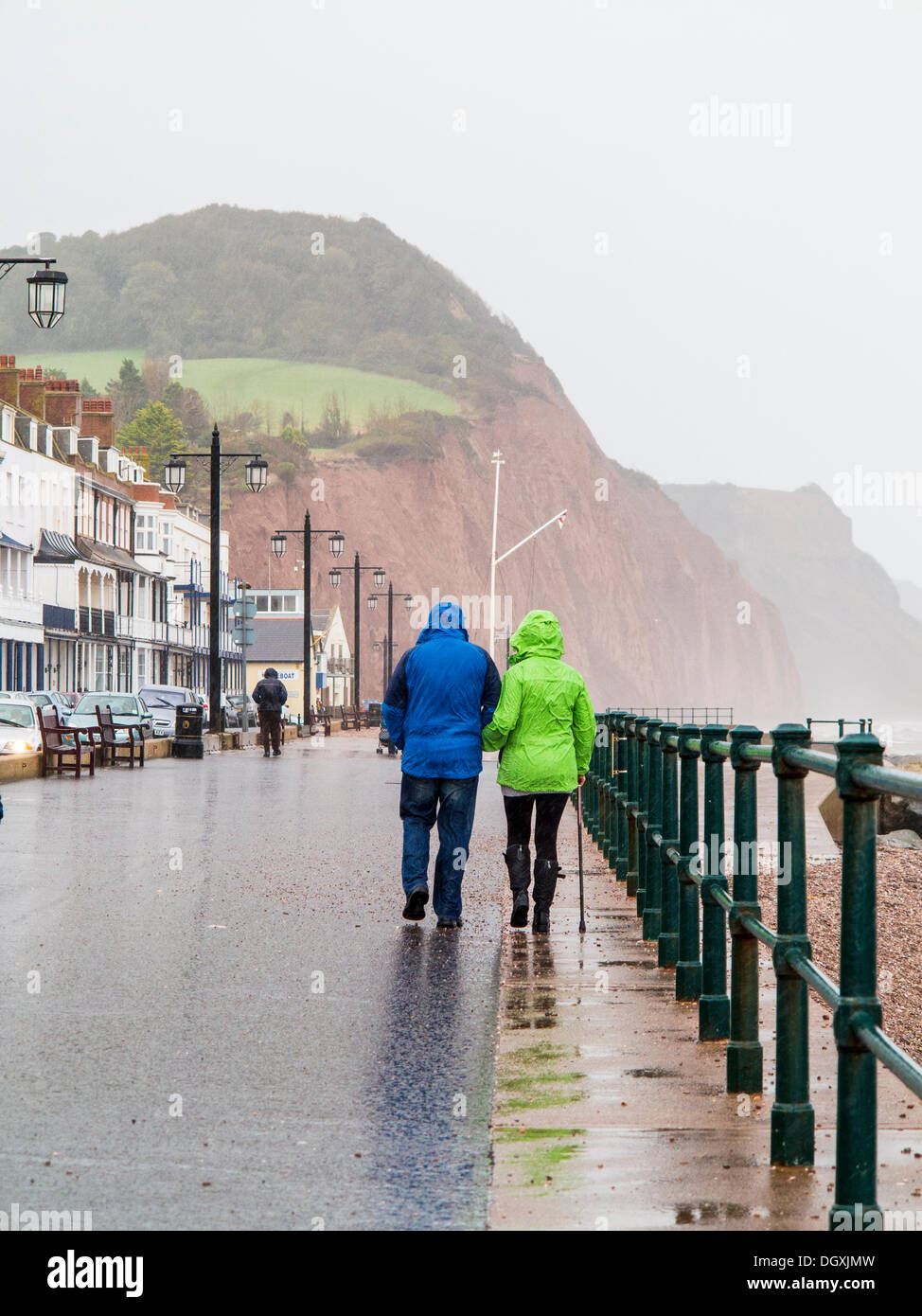 Sidmouth, Devon, UK . 27th Oct, 2013. Stormy weather as St. Jude