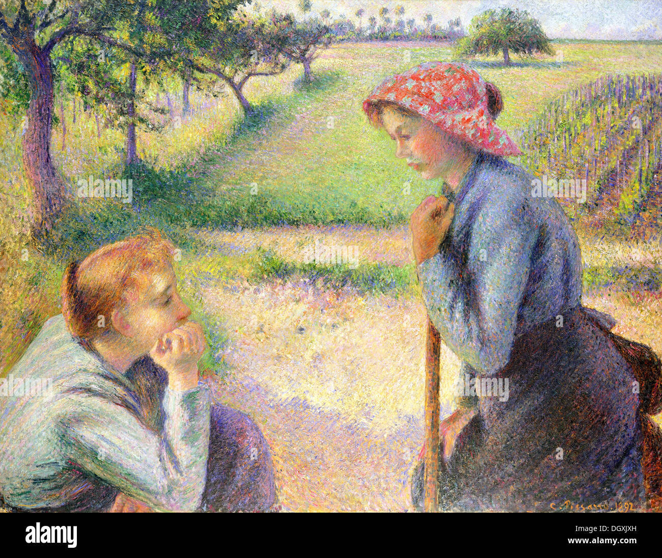 Two young peasant women hi-res stock photography and images