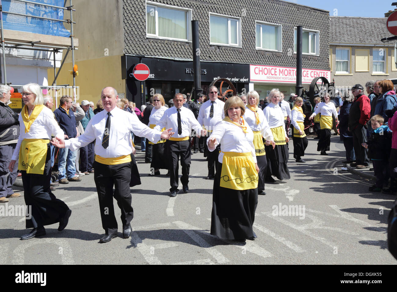 Trevithick Day; Camborne; Cornwall; Dancers Stock Photo