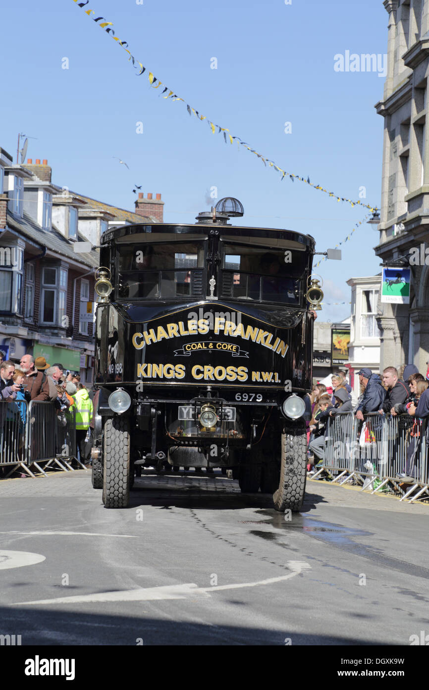 Trevithick Day; Camborne; Cornwall; Steam Lorry Stock Photo