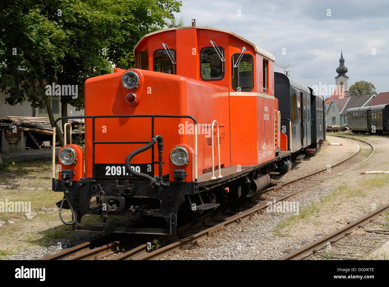 Narrow gauge Railway, Heidenreichstein, Austria Stock Photo
