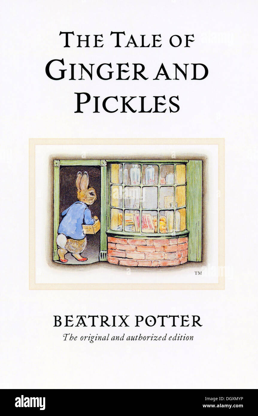 Beatrix Potter - The Tale of Ginger and Pickles book cover, 1909 Stock Photo