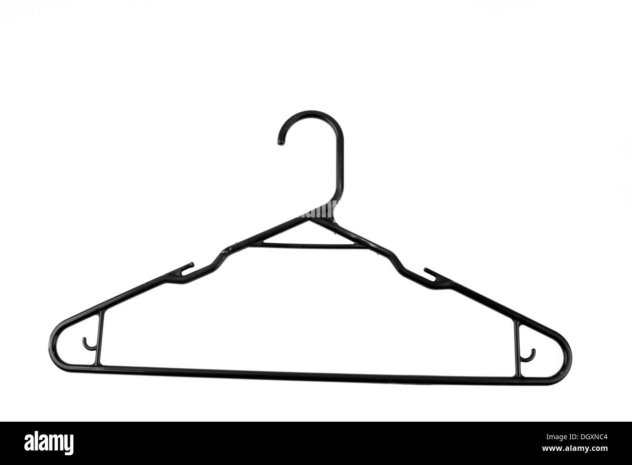 Coat hanger isolated on plain background Stock Photo