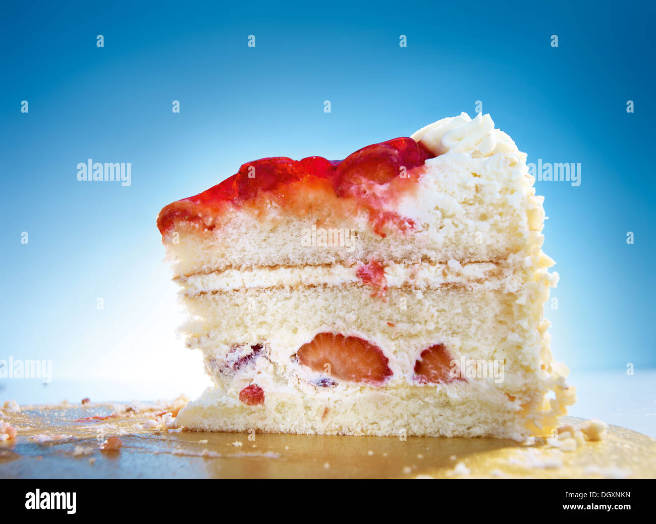 large slice of cake Stock Photo