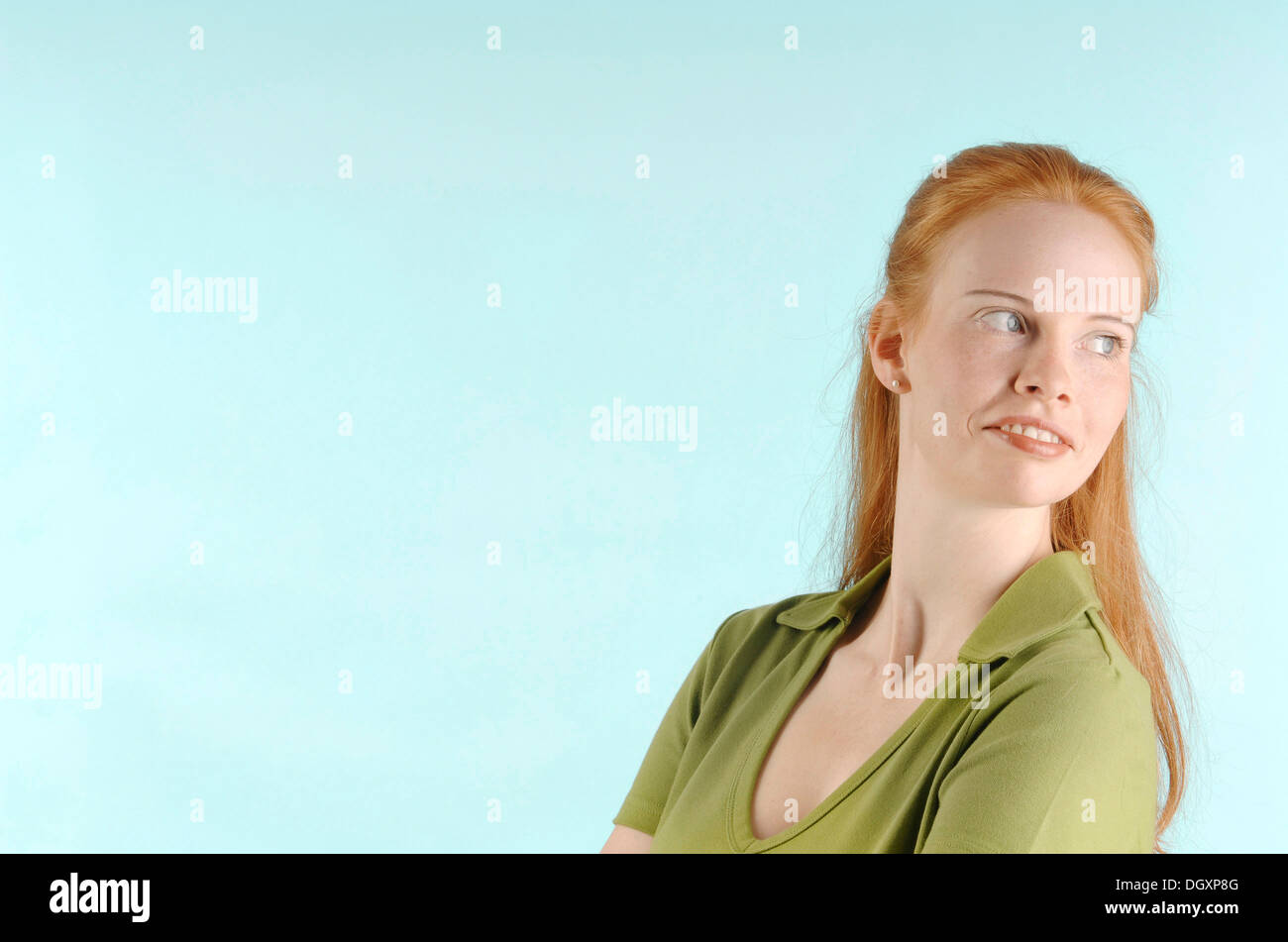 Blond red haired woman hi-res stock photography and images - Alamy