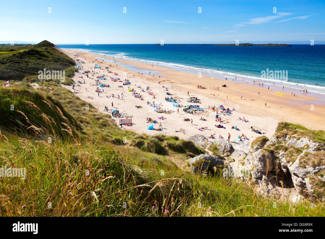 White Rocks Beach, Portrush, Northern Ireland Stock Photo