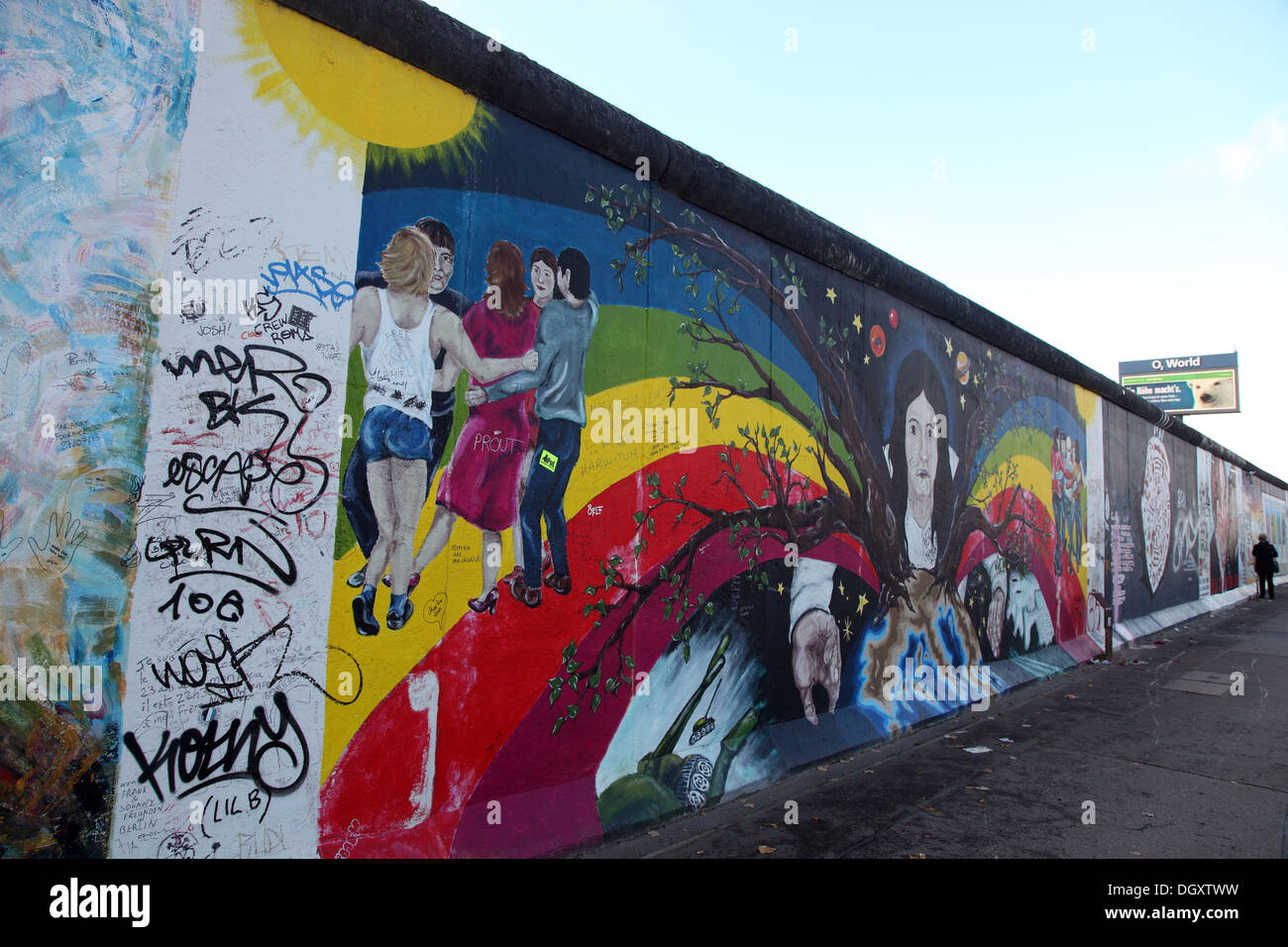 East Berlin Wall art Stock Photo
