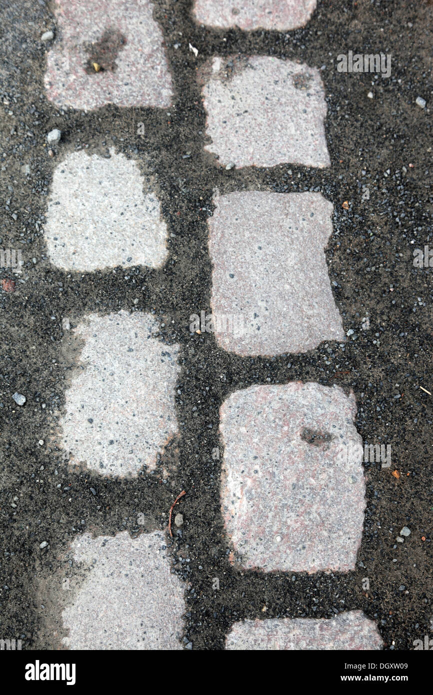 Paving stones that trace the entire length of the Berlin Wall, Berlin