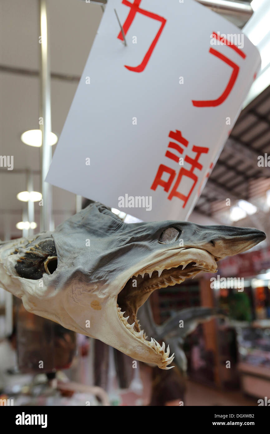 Shark in salting, Central Market in Valencia, Valencia Stock Photo