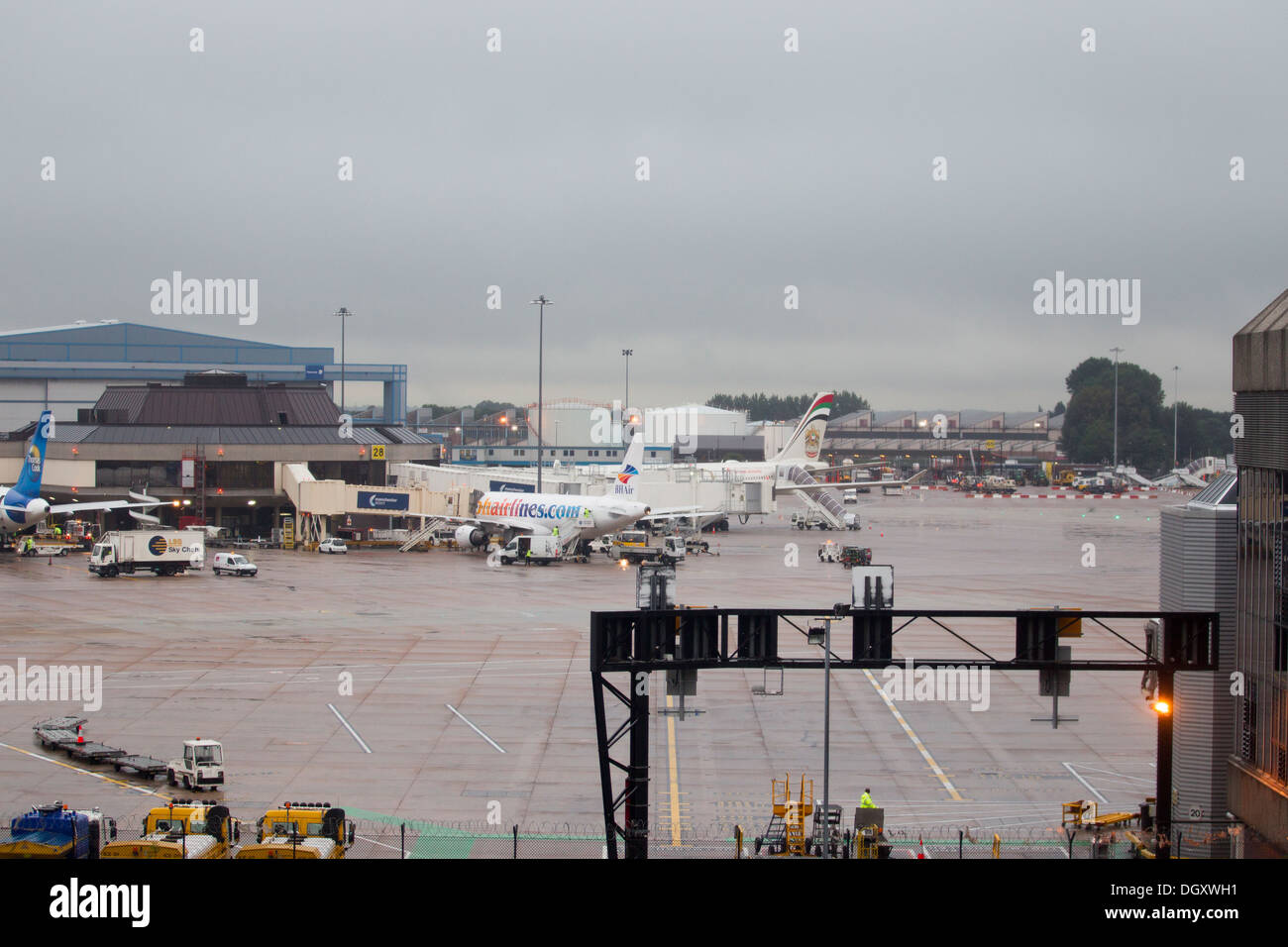 airside Manchester International Airport Stock Photo