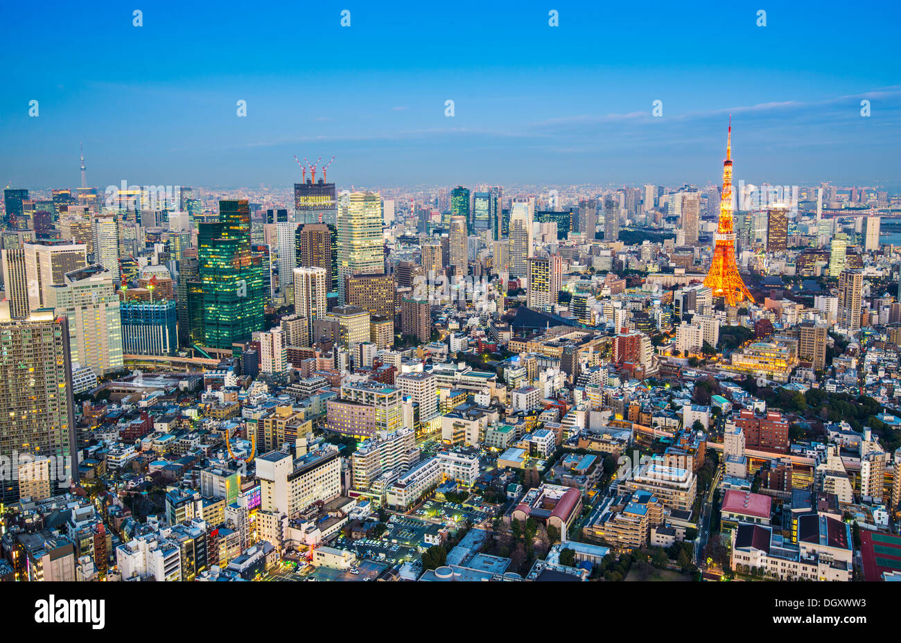 Tokyo Tower in Tokyo, Japan Stock Photo