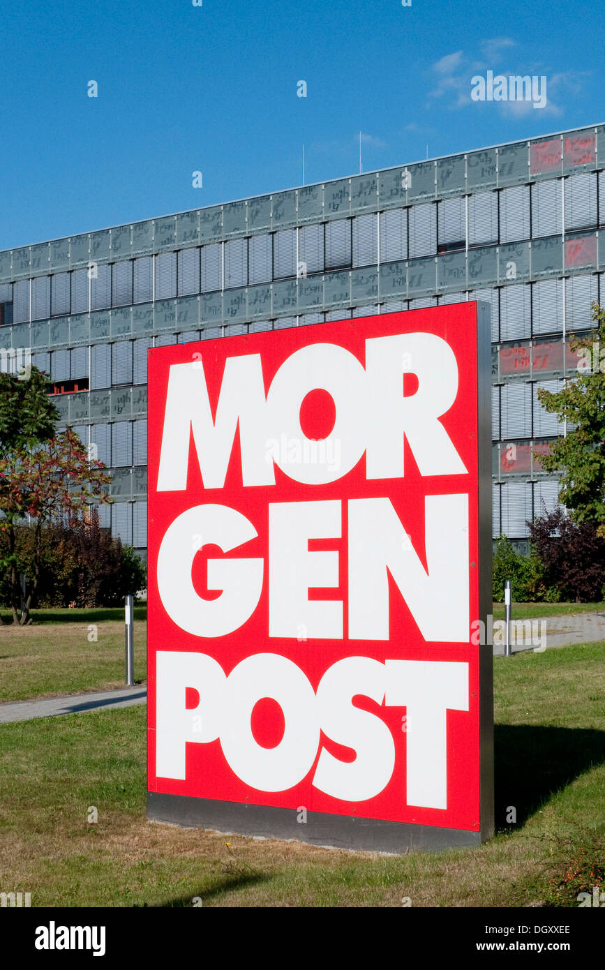 Printing company and publishing house with the newsrooms of the Saechsische Zeitung and Morgenpost newspapers, Dresden, Saxony Stock Photo