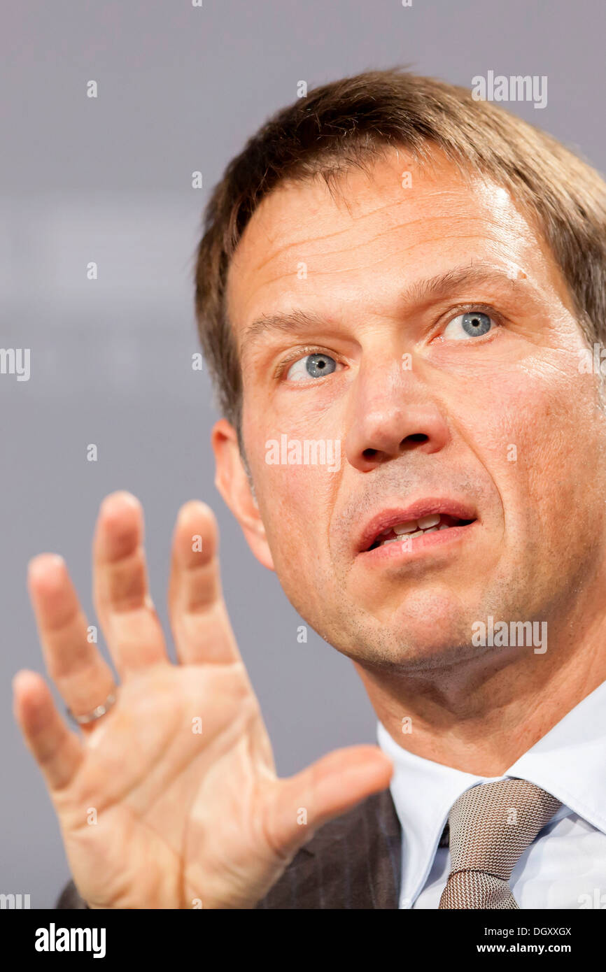 Rene Obermann, CEO of Deutsche Telekom AG, in Passau, Bavaria Stock Photo