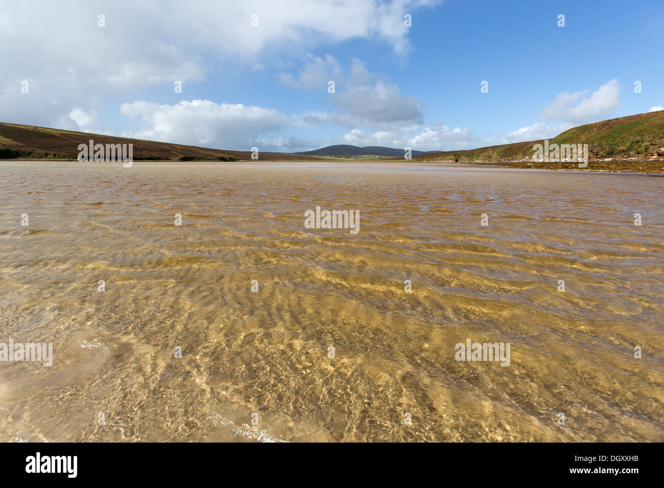 Islands of Orkney, Scotland. Picturesque view of Waulkmill Bay on the south west coast of Orkney’s Mainland. Stock Photo