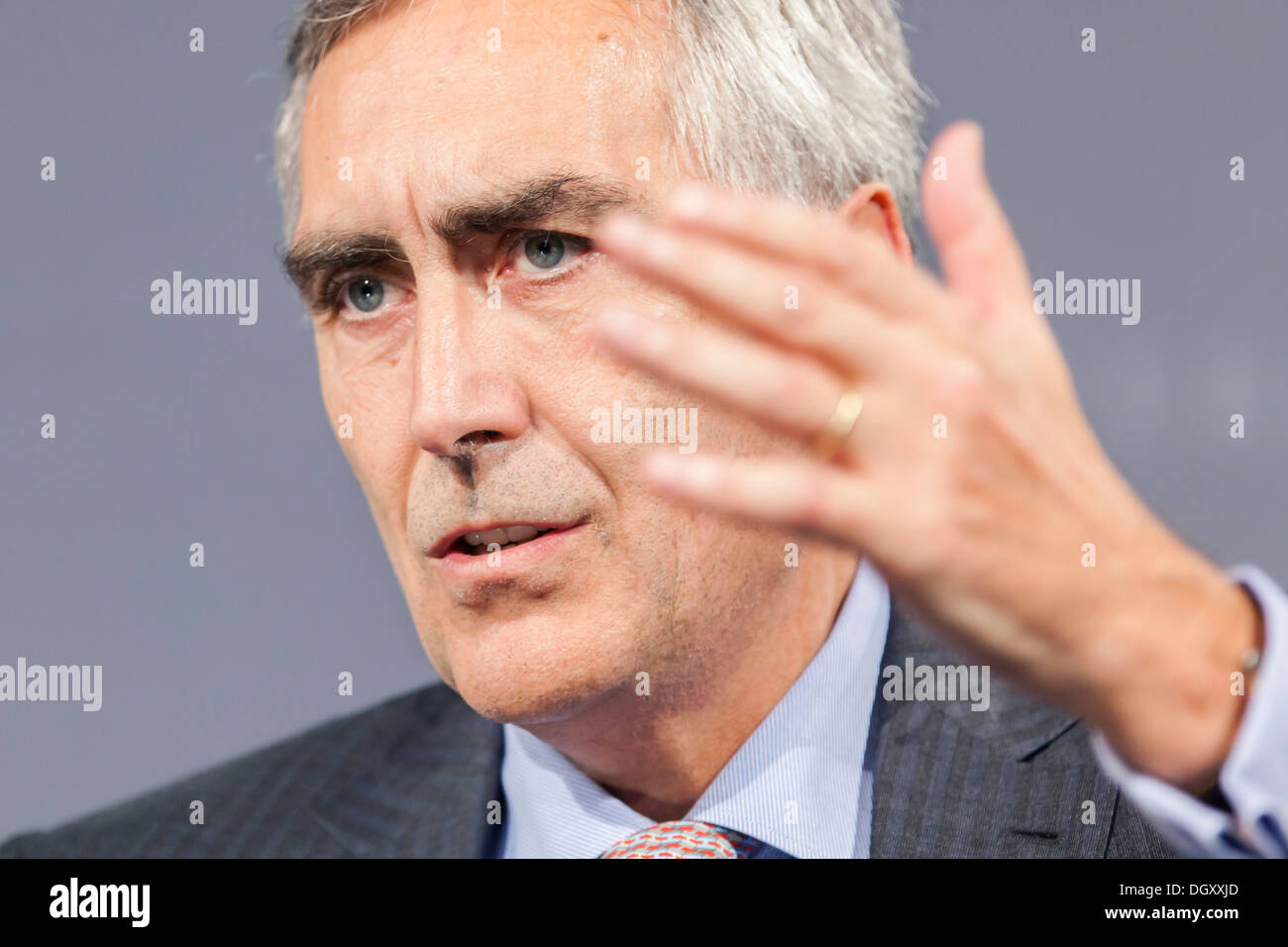 Peter Loescher, CEO of Siemens AG, in Passau, Bavaria Stock Photo