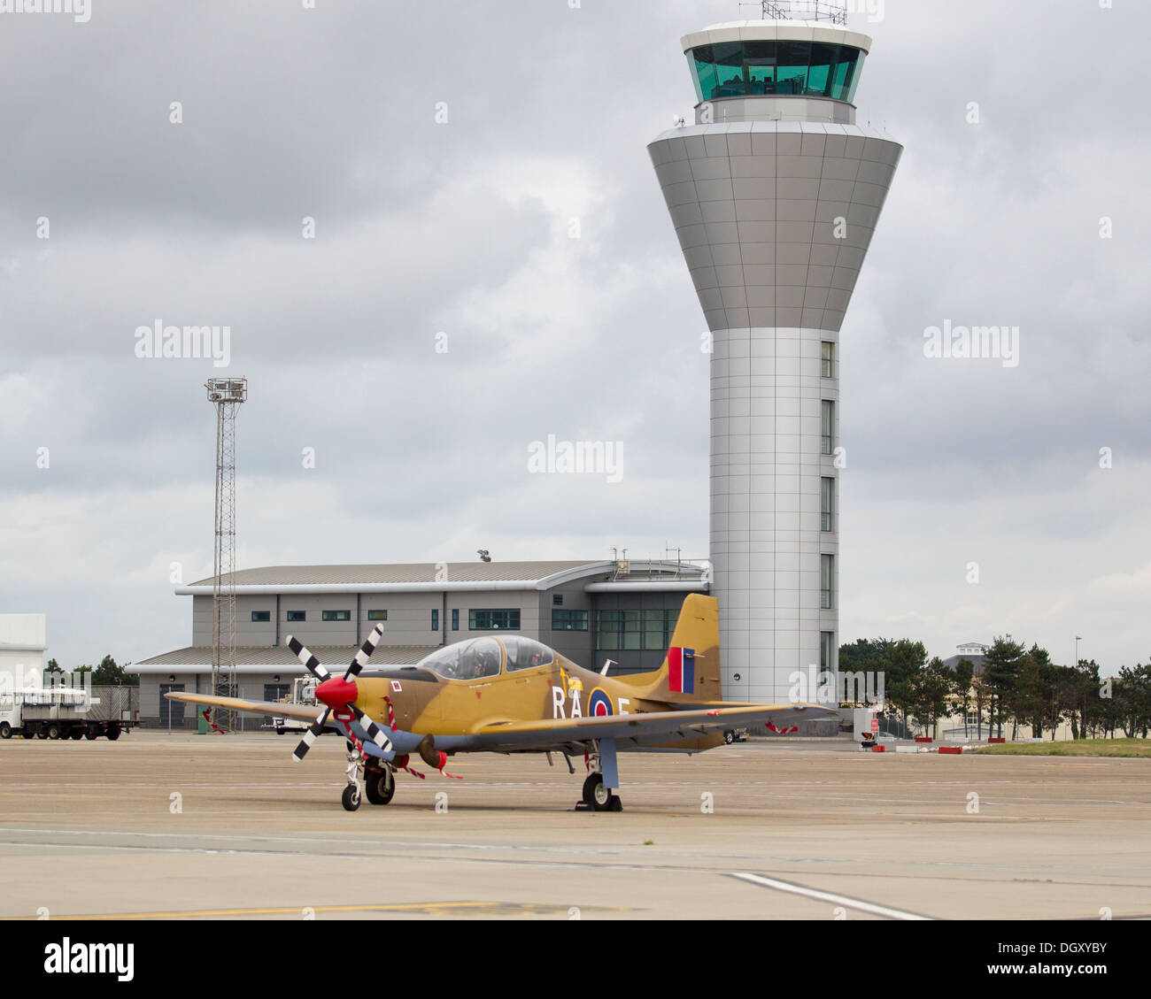 Jersey airport control tower Channel Islands Stock Photo - Alamy
