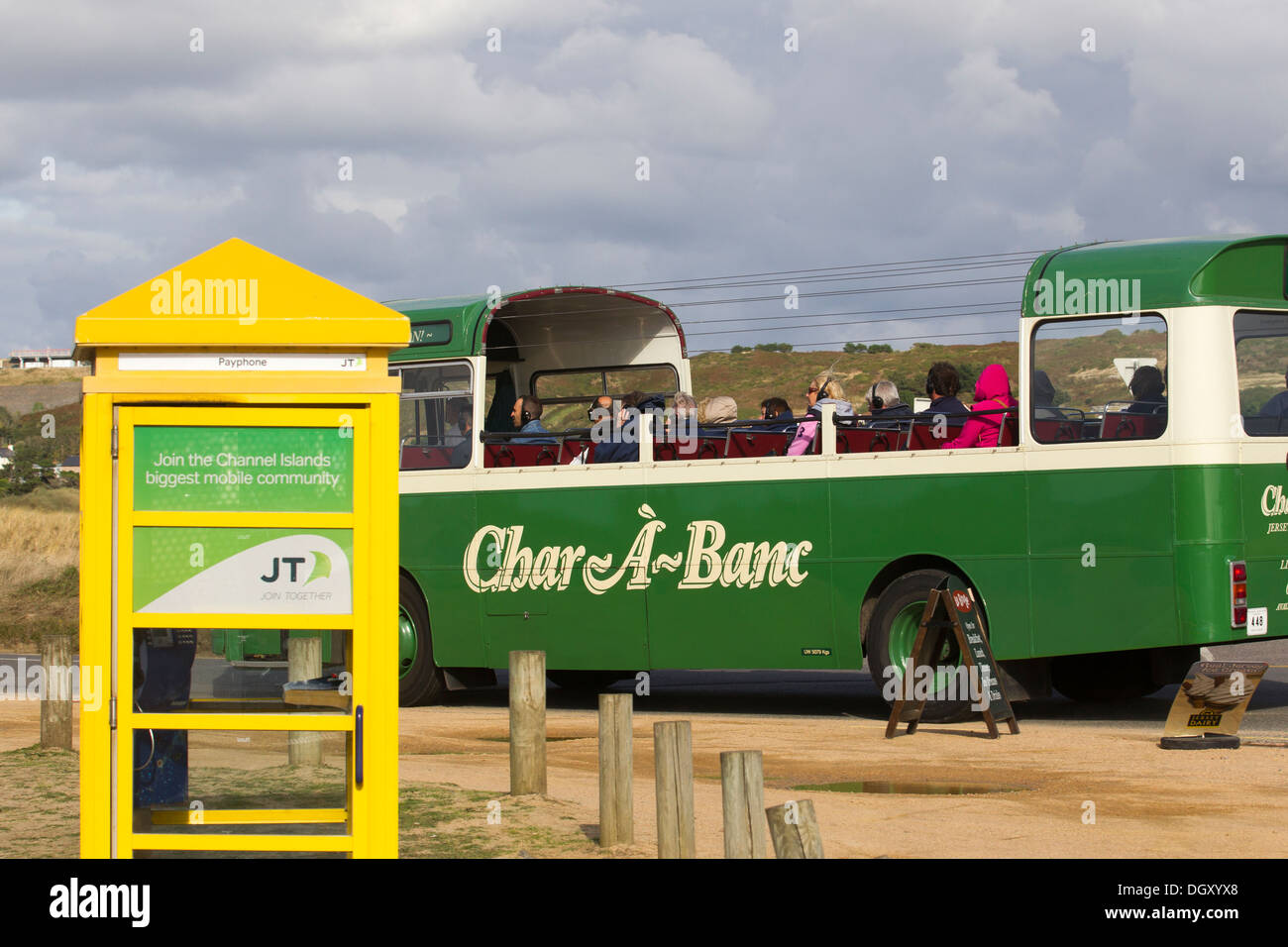 Jersey Bus Tours open top Char-A-Banc Stock Photo
