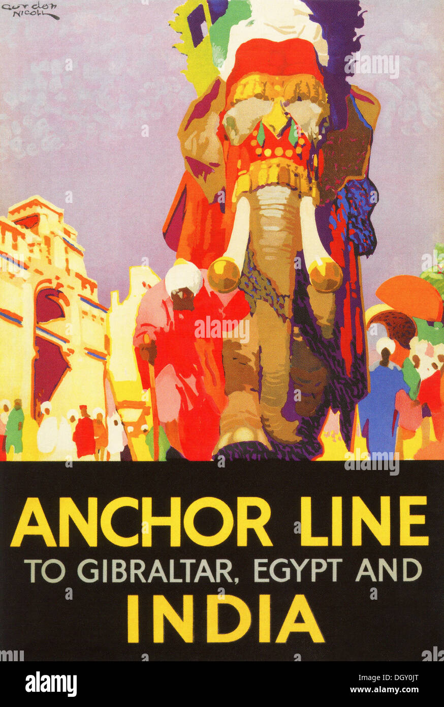 Vintage gibraltar poster hi-res stock photography and images - Alamy