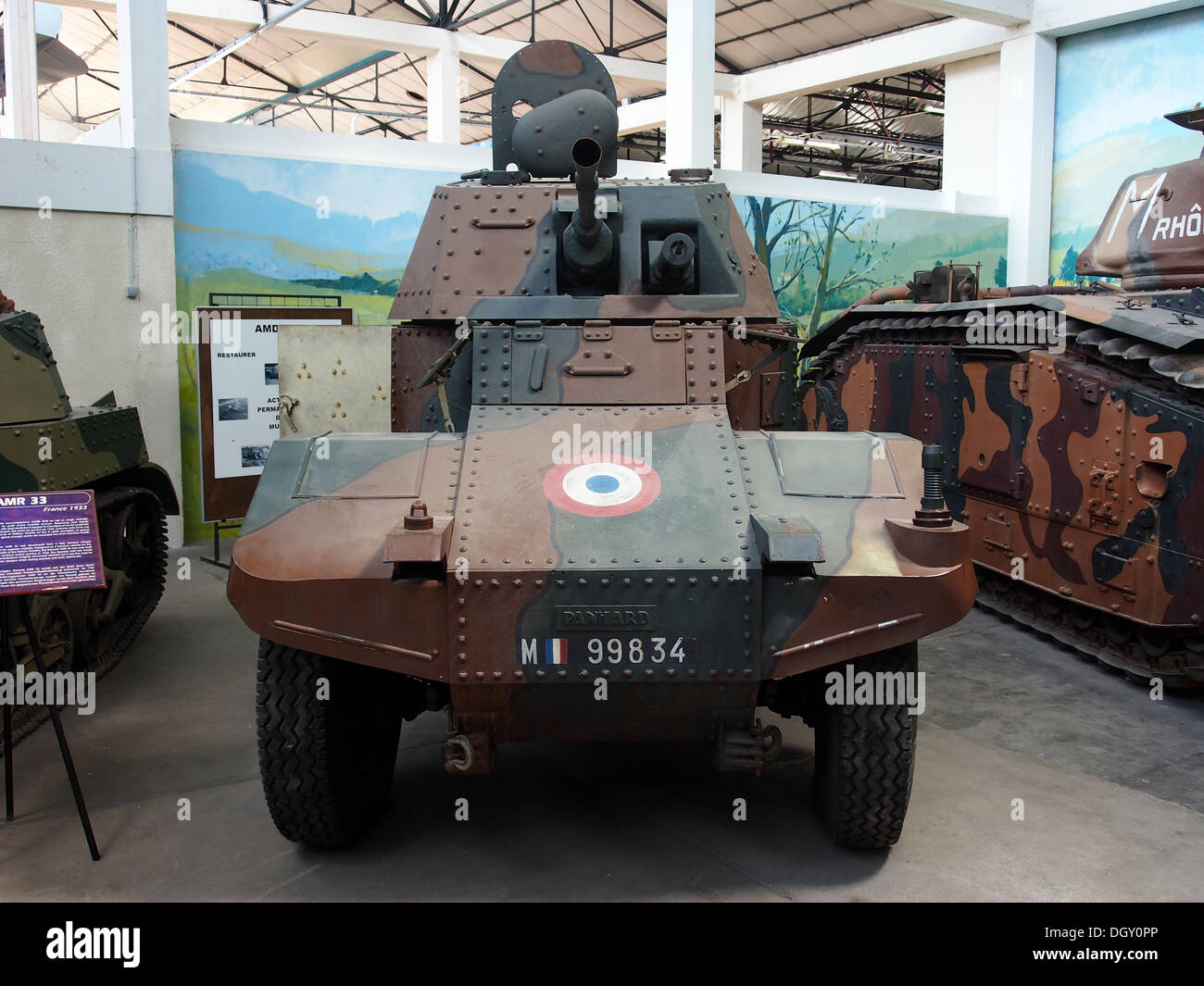 Panhard AMD 178 in the tank museum, Saumur, France, pic-4 Stock Photo ...