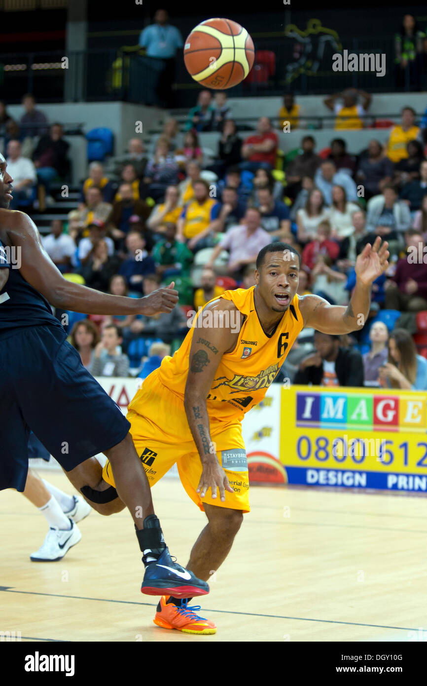 London, UK. 27th Oct, 2013. BBL: London Lions v Glasgow Rocks, Copper Box, London, England. Credit: Simon Balson/Alamy Live News Stock Photo