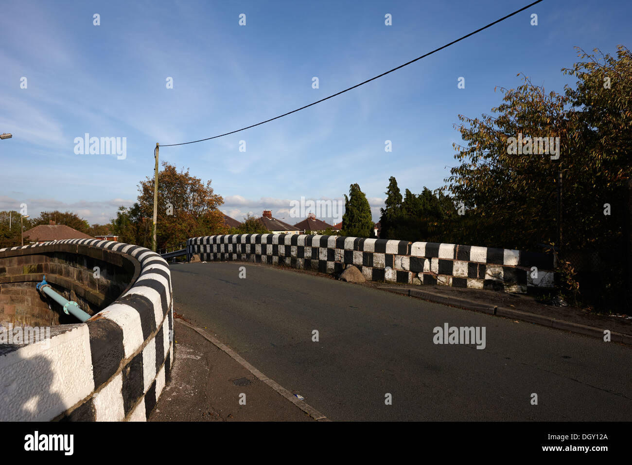 blue anchor bridge no 8 on liverpool leeds canal main line at aintree Stock Photo