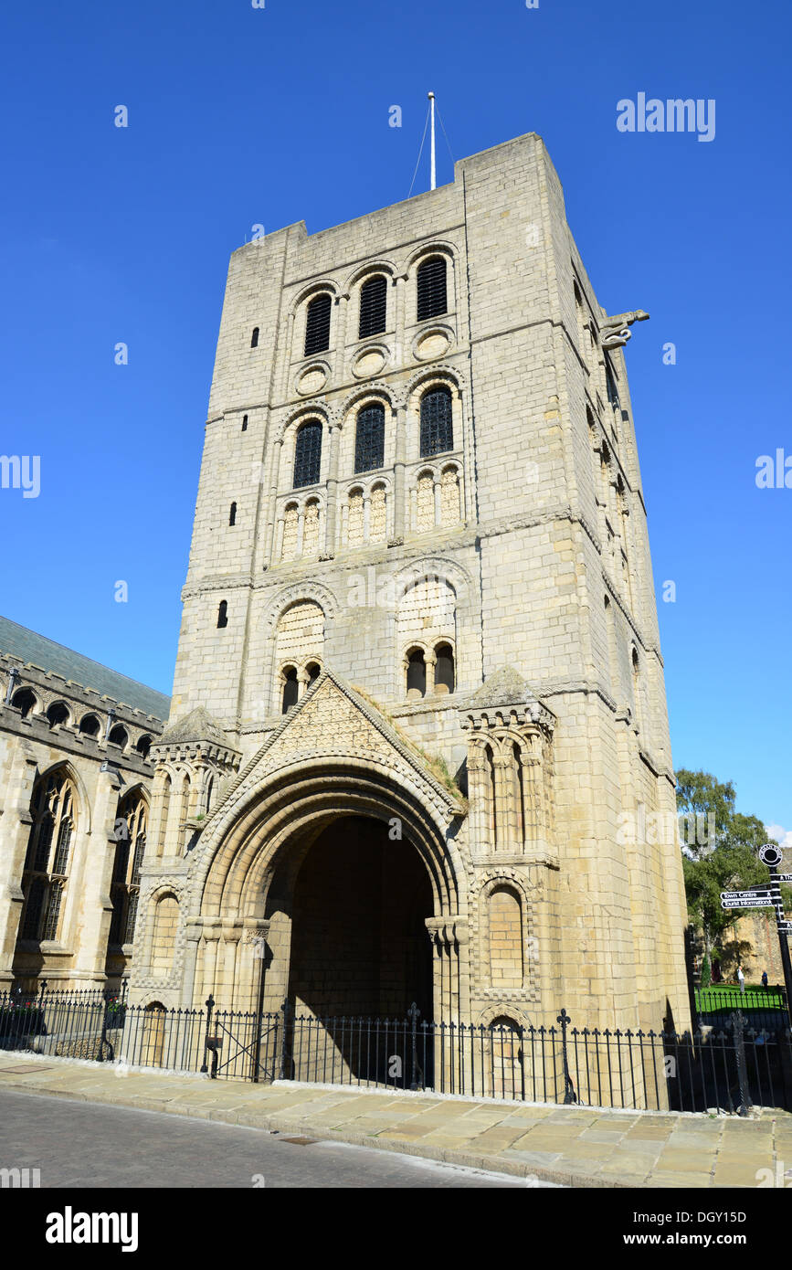 The Norman Tower, Crown Street, Bury St Edmunds, Suffolk, England, United Kingdom Stock Photo