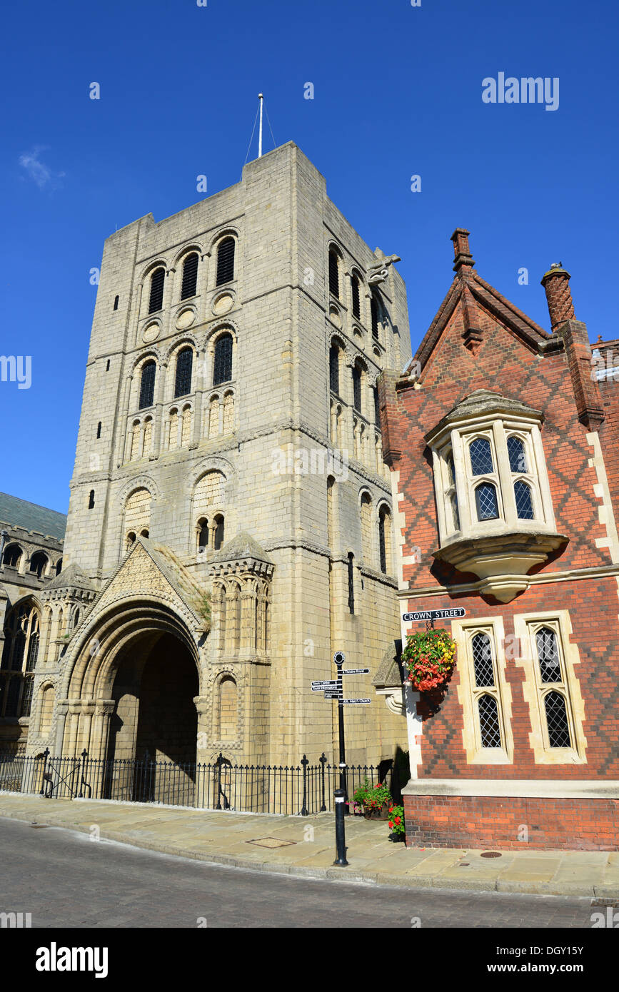 The Norman Tower, Crown Street, Bury St Edmunds, Suffolk, England, United Kingdom Stock Photo