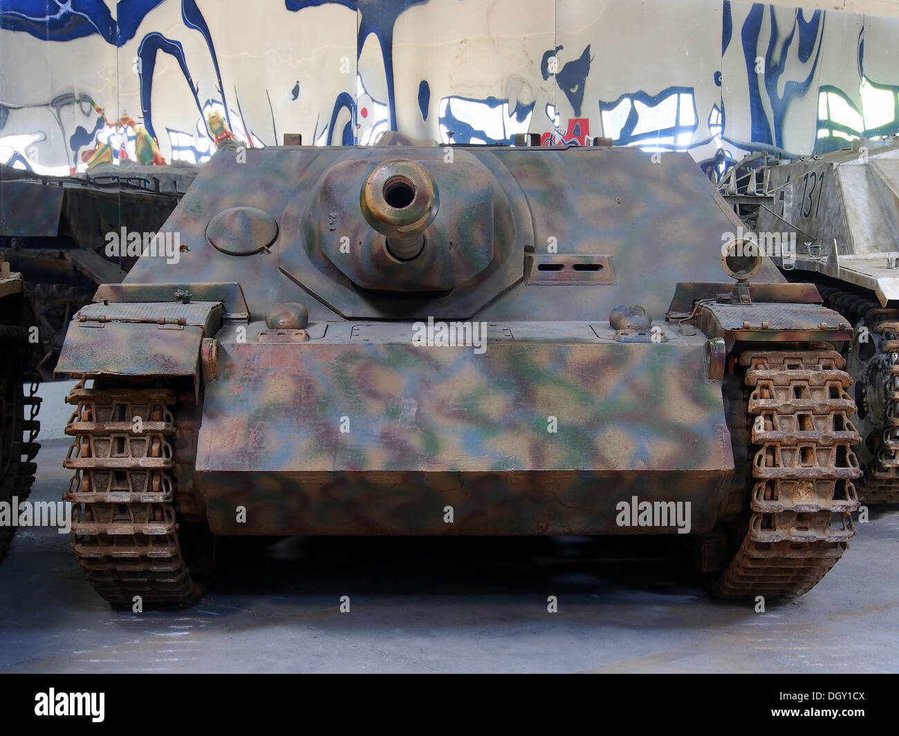 Sdkfz 162 Jagdpanzer IV, tank museum, Saumur, France, pic-1 Stock Photo