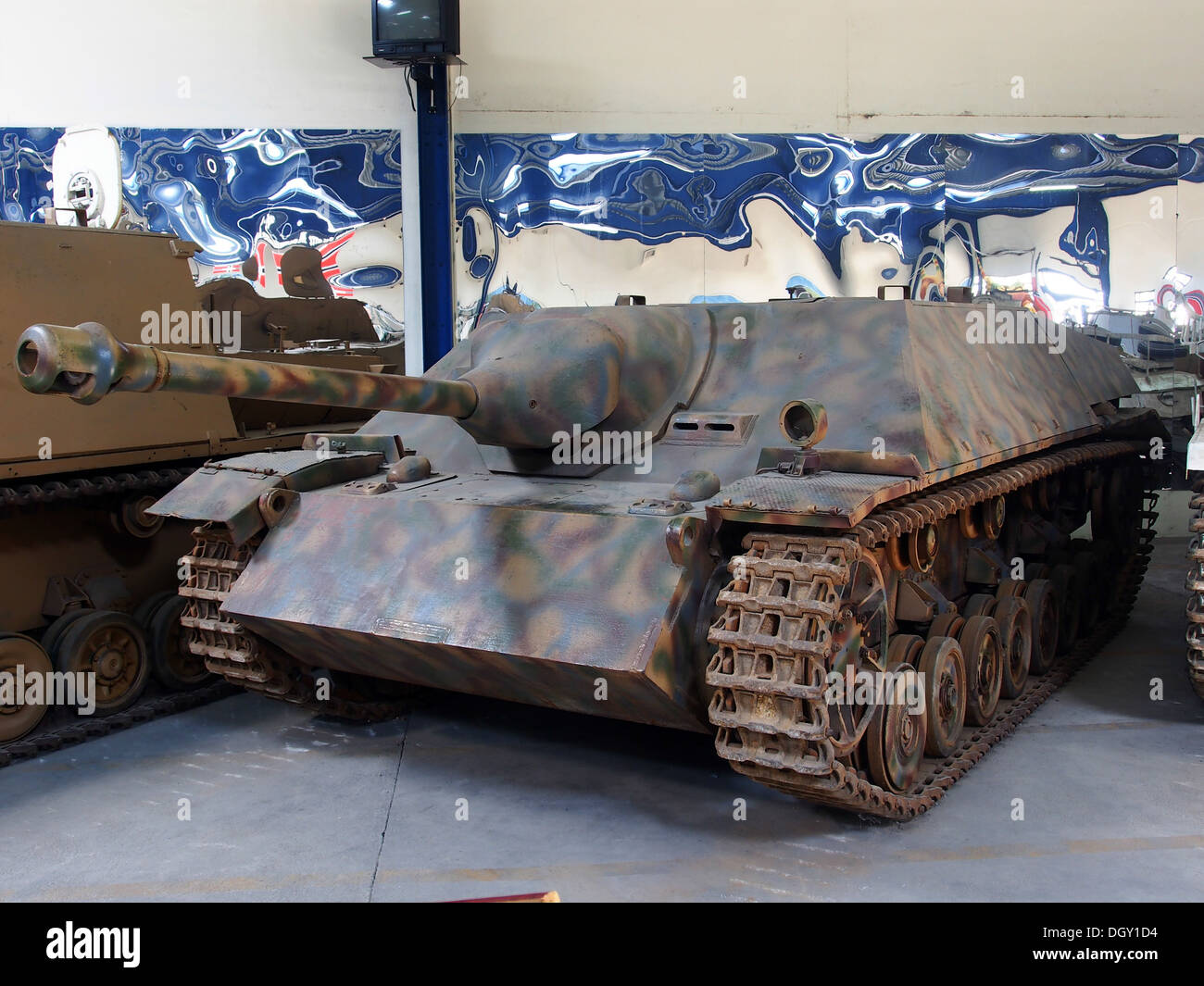 Sdkfz 162 Jagdpanzer IV, tank museum, Saumur, France, pic-2 Stock Photo