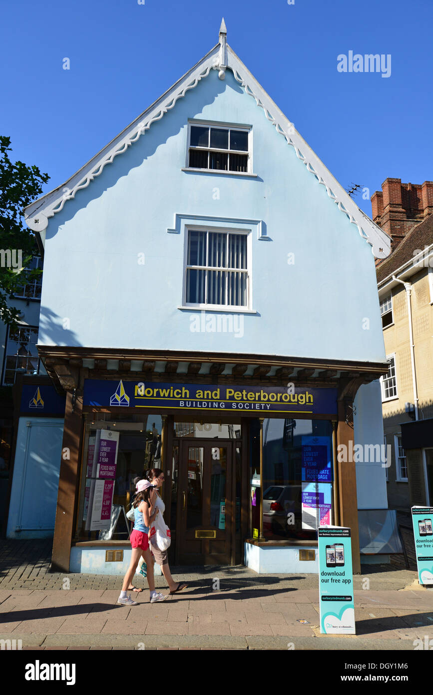 Norwich & Peterborough Building Society, Abbeygate Street, Bury St Edmunds, Suffolk, England, United Kingdom Stock Photo