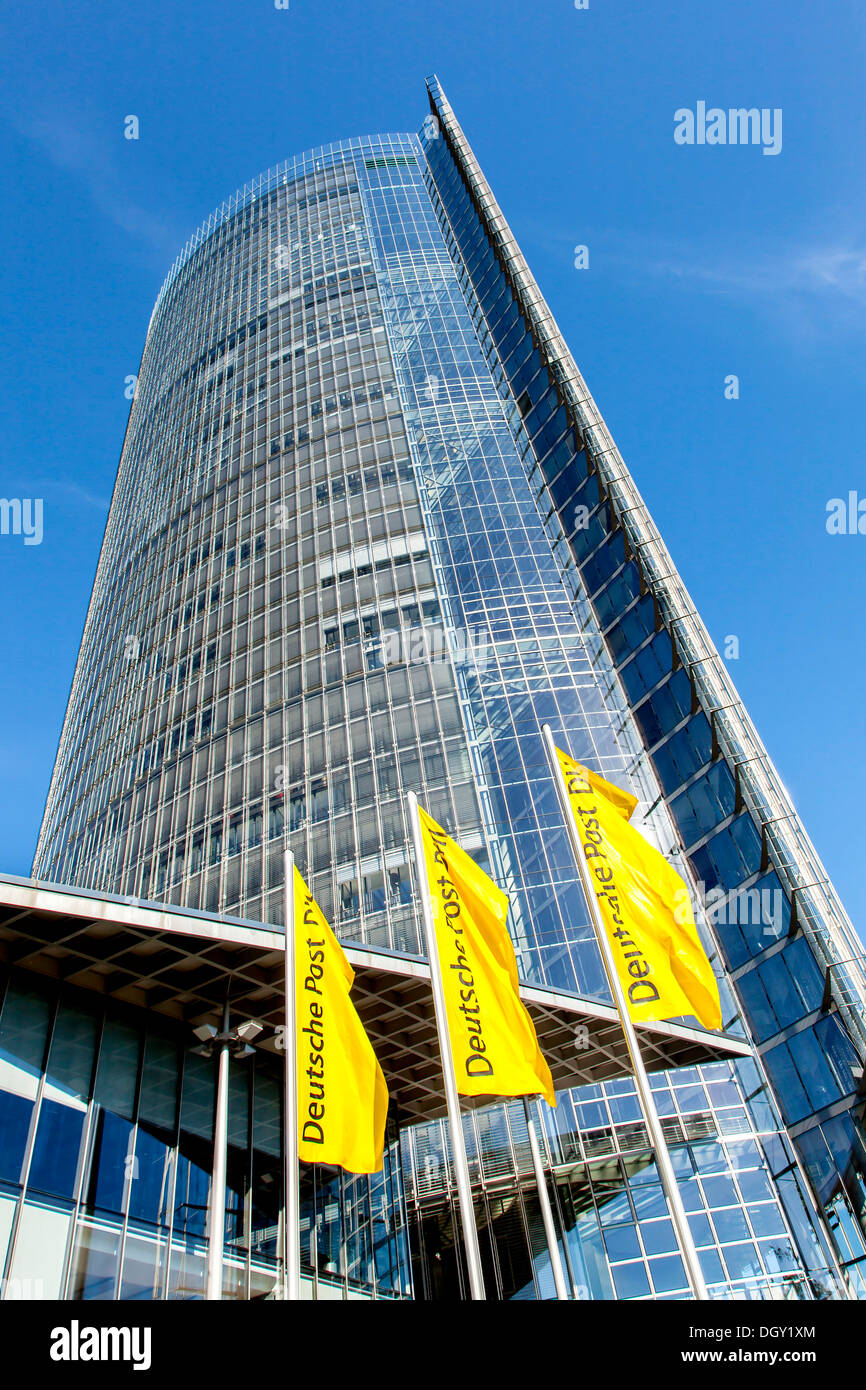 Post Tower, headquarters of Deutsche Post AG, DHL and Postbank, Bonn, Rhineland, North Rhine-Westphalia, Germany Stock Photo