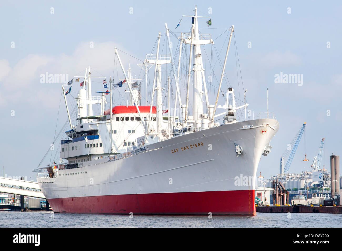 Museum ship Cap San Diego in the Port of Hamburg, Hamburg, Hamburg, Germany Stock Photo
