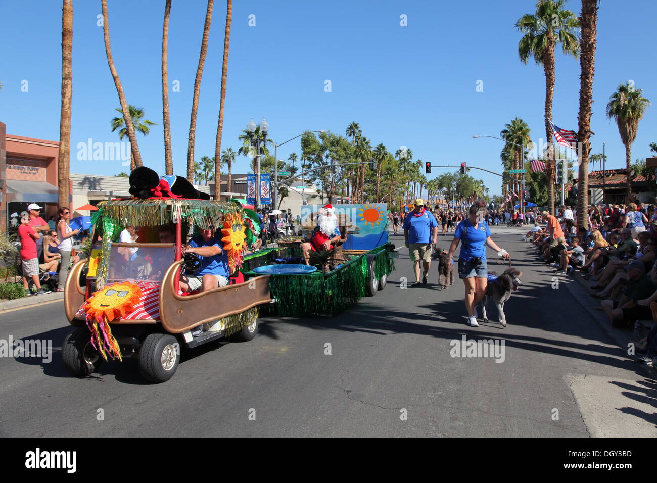 Scenes at the iconic Palm Desert Golf Cart Parade, Palm Springs