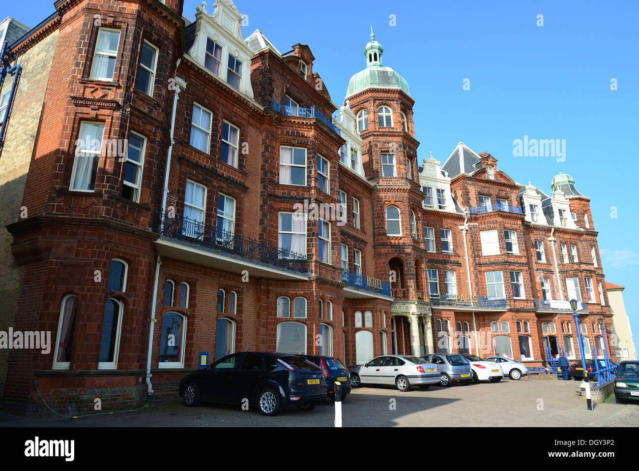 Hotel de Paris on seafront, Cromer, Norfolk, England, United Kingdom England, United Kingdom Stock Photo