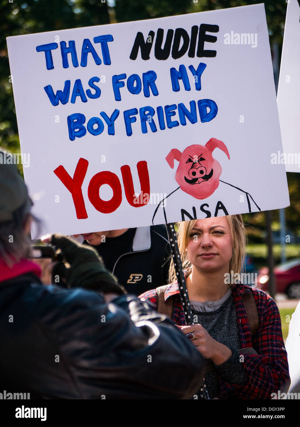 Stop Watching Us:  Rally against NSA mass surveillance. ©Ann Little Stock Photo