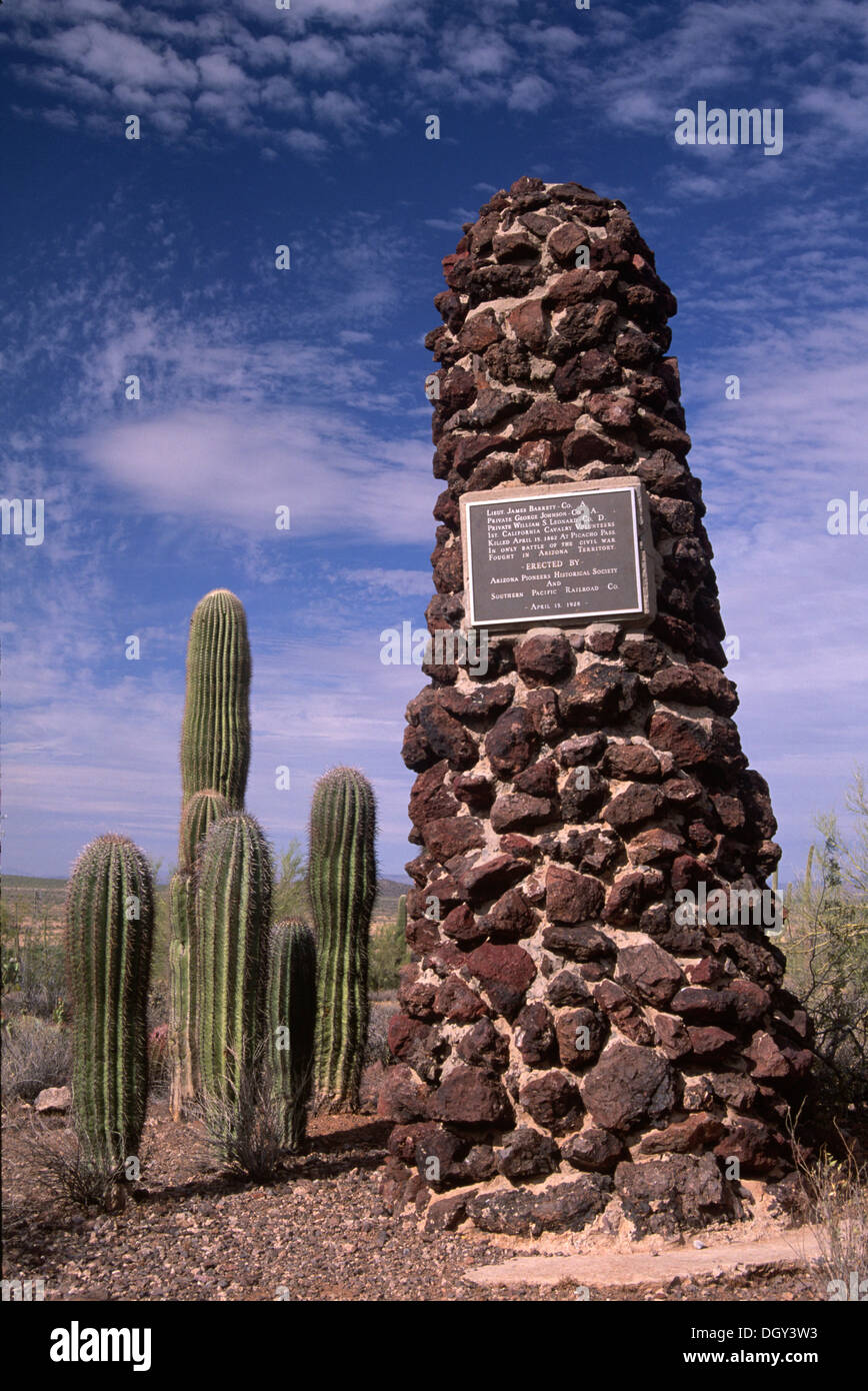 Battle of Picacho Peak Monument, Picacho Peak State Park, Arizona Stock  Photo - Alamy