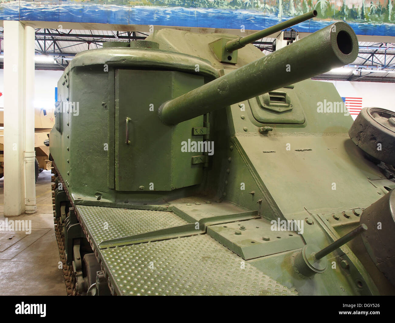 The M3 General Lee is an American medium tank displayed at the