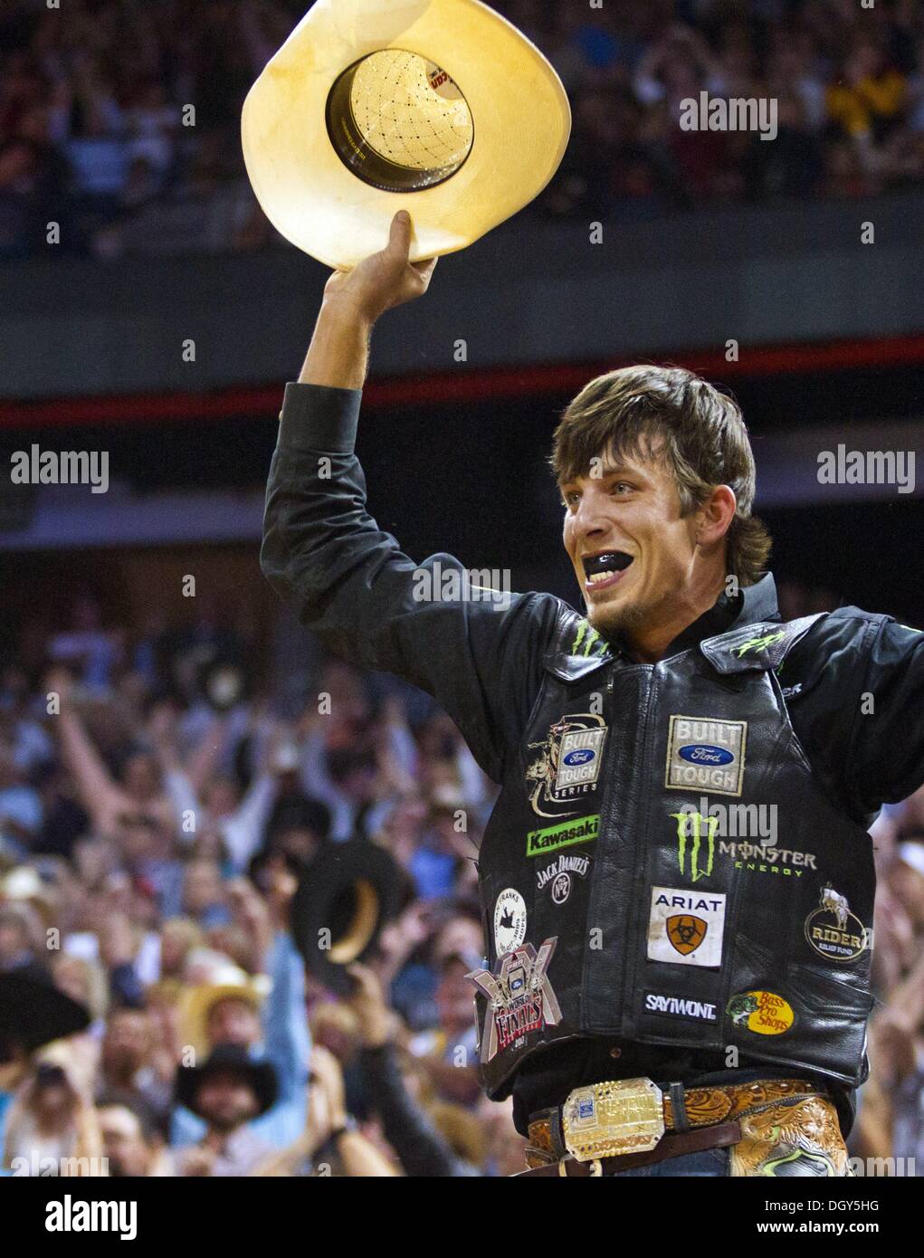 Las Vegas, Nevada, USA. 27th Oct, 2013. J.B. Mauney reacts to his