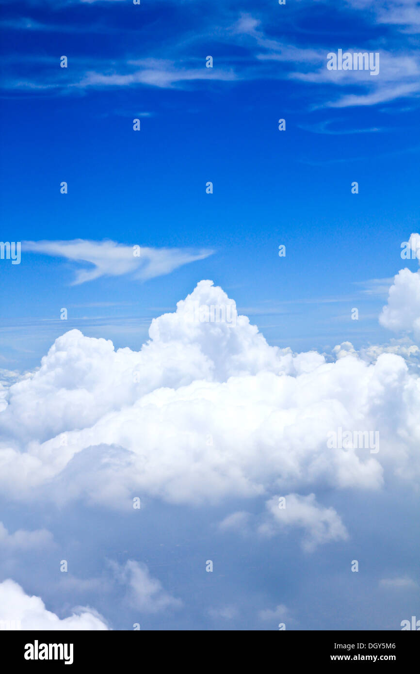 Blue sky and Clouds looking from the Airplane Stock Photo - Alamy