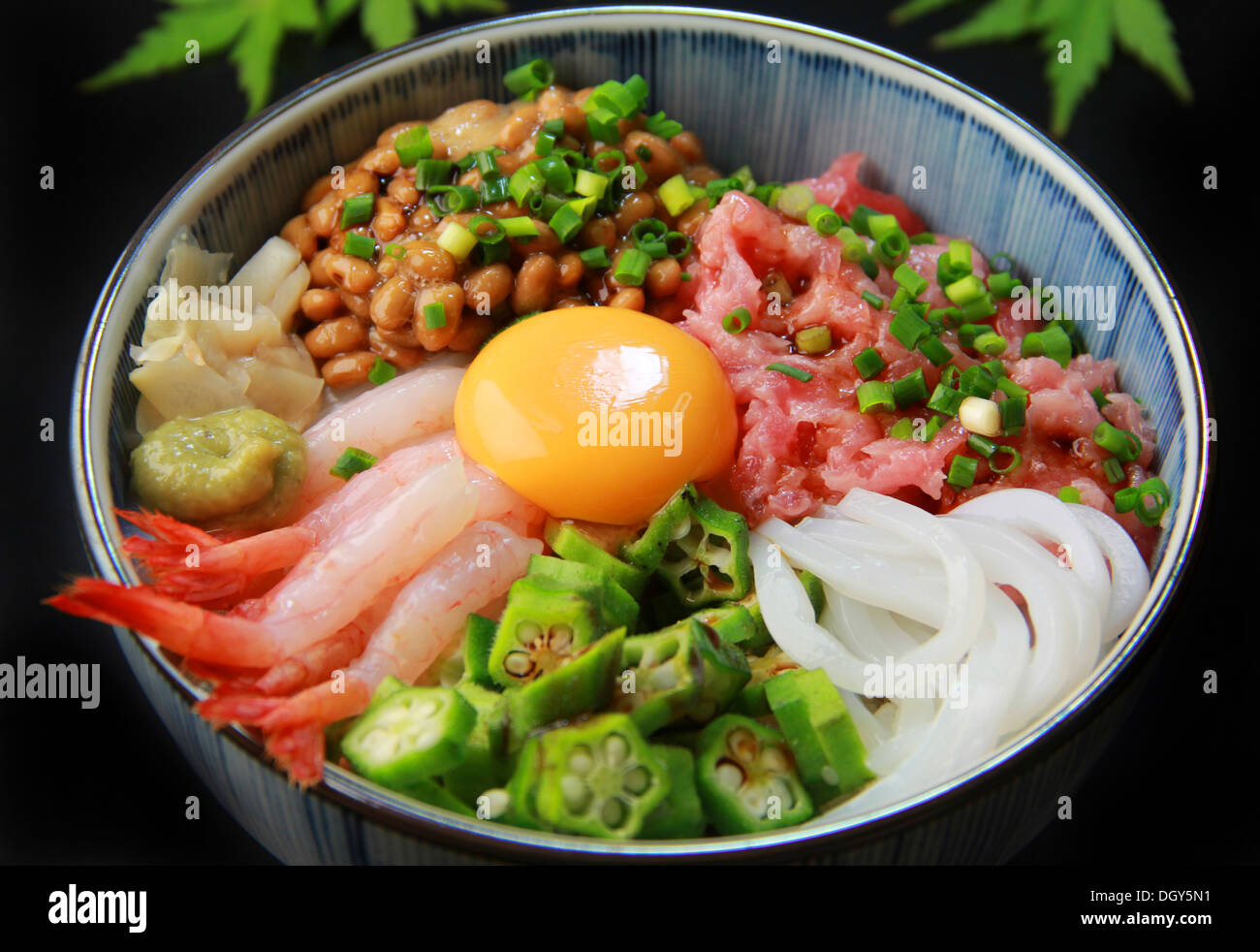 Bakudan don (Bowl of tuna and sticky food Stock Photo Alamy