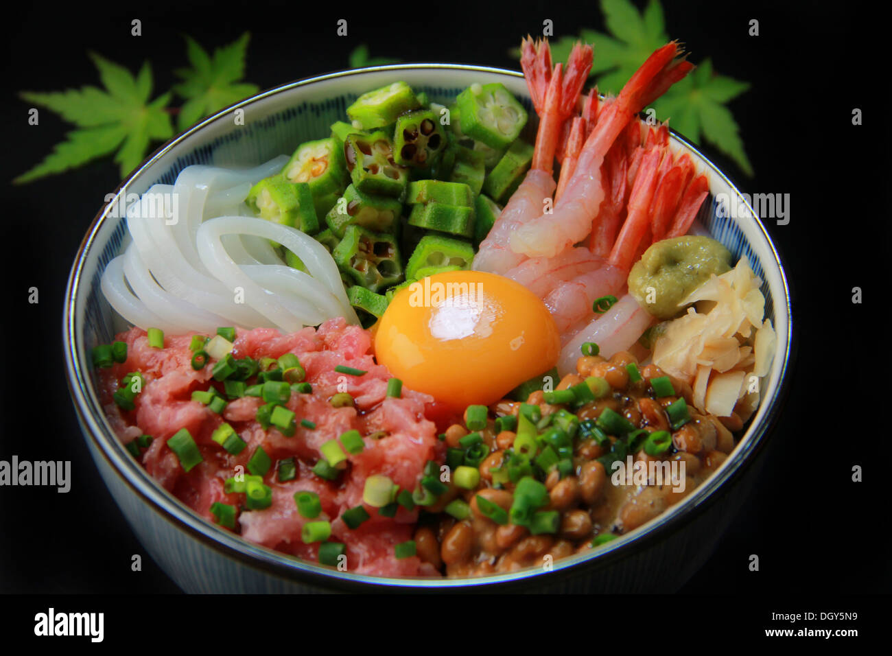 Bakudan don (Bowl of tuna and sticky food Stock Photo - Alamy
