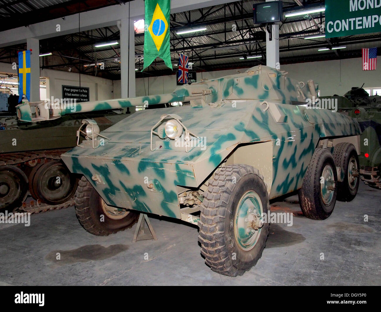 EE-9 Cascavel 2 in the tank museum, Saumur, France, pic-1 Stock Photo