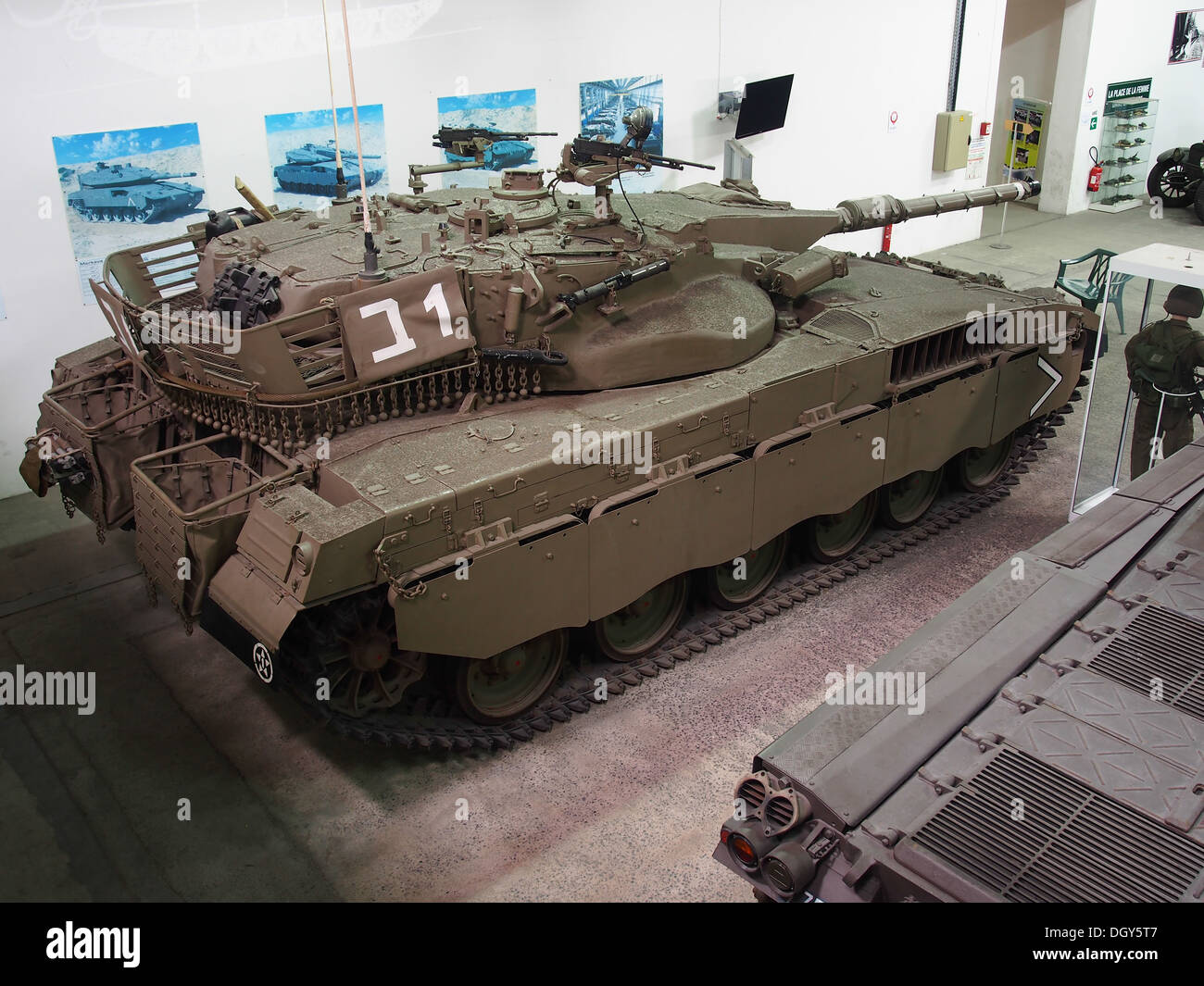 Merkava Mk 1 in the tank museum, Saumur, France, pic-3 Stock Photo